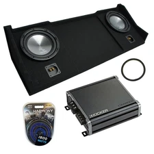 1994-2001 Fits Dodge Ram Ext Club Quad Harmony A102 Dual 10" Sub Box & CXA800.1