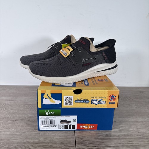 SKECHERS Delson 3.0-Roth Slip-Ins Mens 11 Wide Chocolate / Black 210606 ...