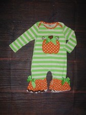 Boutique Pumpkin Baby Girls Long Sleeve Ruffle Romper Jumpsuit