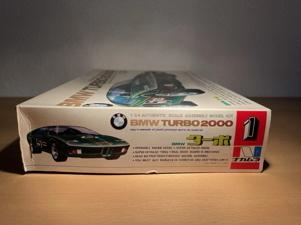 BMW Turbo 2000 - 1/24 Authentic Scale Model Kit (Nakamura, Japan) - Vintage Original Box - Image 3 of 4