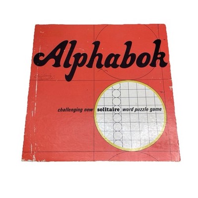 Vtg 1968 Alphabok Solitaire Word Puzzle Game Springbok USA Dbl Crostic Fans