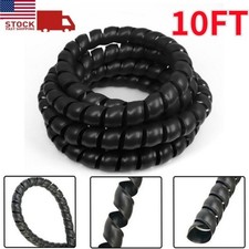 Hydraulic Hose Spiral Wrap 3/4" Wire Protector Cover Guard Cable Organizer 10FT