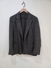 Loro Piana Seasonal Plaid Cashmere Sport Coat Sweater Green Men's Size 50R 40R