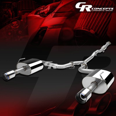 4'' DUAL MUFFLER BURNT TIP PIPE CATBACK SYSTEM FOR 09-15 NISSAN MAXIMA V6 3.5L