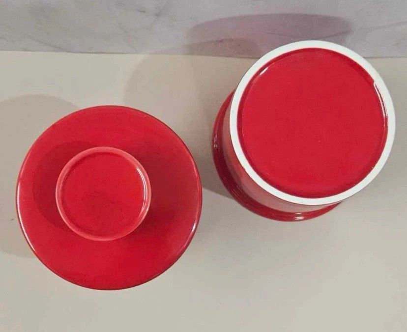 Home X Butter Keeper Crock Red Butter Dish With Water Line - Image 3 of 4