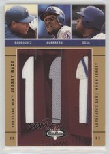 2003 Fleer Box Score Jersey Rack Trio Alex Rodriguez Vladimir Guerrero HOF 0af
