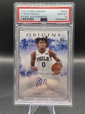 2020-21 Panini Origins - Rookie Autographs Tyrese Maxey #RA-MAX PSA 10 MVP RC