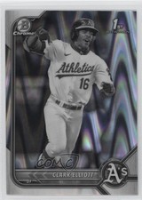 2022 Bowman Draft Chrome Black & White RayWave Refractor Clark Elliott 14mx