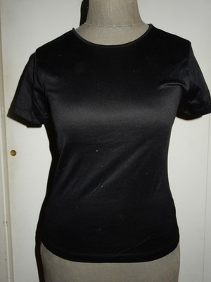 NWOT Saks Fifth Avenue Basic Black  Tee Shirt Women's S