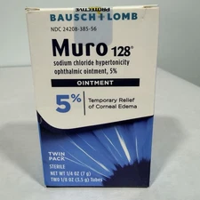 Bausch+Lomb Muro128 Hypertonicity Ophthalmic Ointment for Corneal Edema Exp 1/26