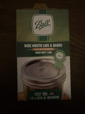 Ball Wide Mouth Lids and Bands 12 pack Sure Tight Lids.