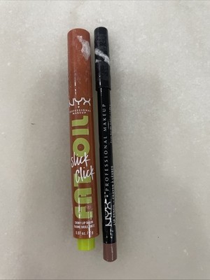 NEW NYX Fat Oil Shiny Lip Balm #06 Hits Different & NYX Lip Pencil Nude Beige