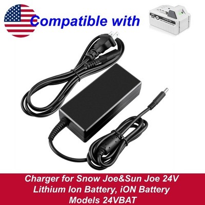 Charger for Snow Joe&Sun Joe 24V Lithium Ion Battery, iON Battery Models 24VBAT