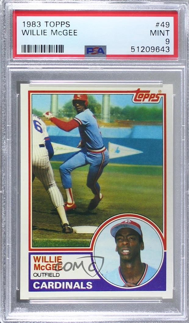 1983 Topps Willie McGee #49 PSA 9 MINT Rookie RC 06mi