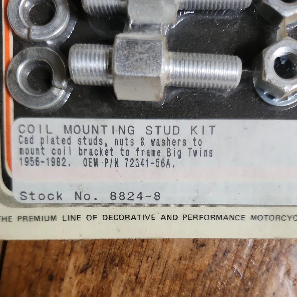 Colony Machine Coil Mounting Stud Kit 56-82 8824-8 harley davidson # 8824-8 - Image 3 of 3