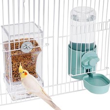 lemtrflo No Mess Bird Feeder Water Dispenser Set, Bird Feeder for Cage, Cage ...