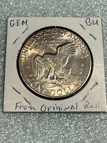 1972 D 1 $ Eisenhower IKE Dollar Gem BU Stempelglanz aus Originalrolle #G - Bild 2 von 2