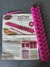 Cra-Z-Art Shimmer ‘n Sparkle Cra-Z-Loom Bracelet Maker with hook and instruction