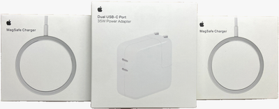 #ad Apple 35W Dual USB C Power Adapter 2 Magsafe Wireless Charger $35.99