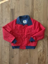 Vintage - Flight Bomber Jacket - Woolrich - XL - Red - Insulated Made in USA 80s