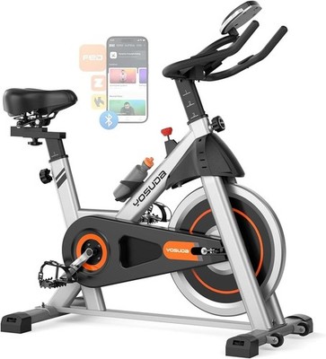 Exercise Bike Magnetic Indoor Cycling Bike with Tablet Holder Weight Capacity
