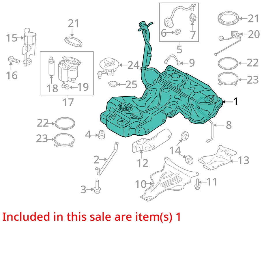 Топливный бак седана подходит для 13-16 AUDI A4 10268363 - Изображение 4 из 4