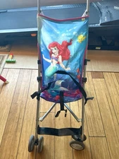 Cosco The Little Mermaid Stroller With Seat Belt, Flexible Wheels, Safety Brakes