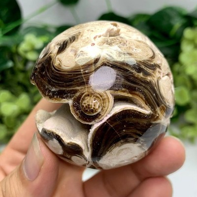 260g Beautiful Druzy Brown Chocolate Calcite Sphere, Chocolate Calcite Ball