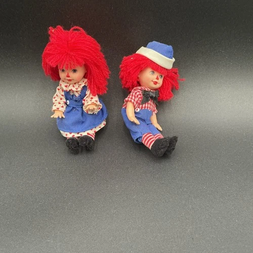Vintage Mattel Barbie 5” Kelly & Tommy As Raggedy Ann & Andy 0407-210
