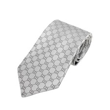 GUCCI tie 456520 4B002 1962 men s light gray tie