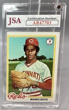 Mario Soto (JSA CoA) - Cincinnati Reds - Signed Baseball Card