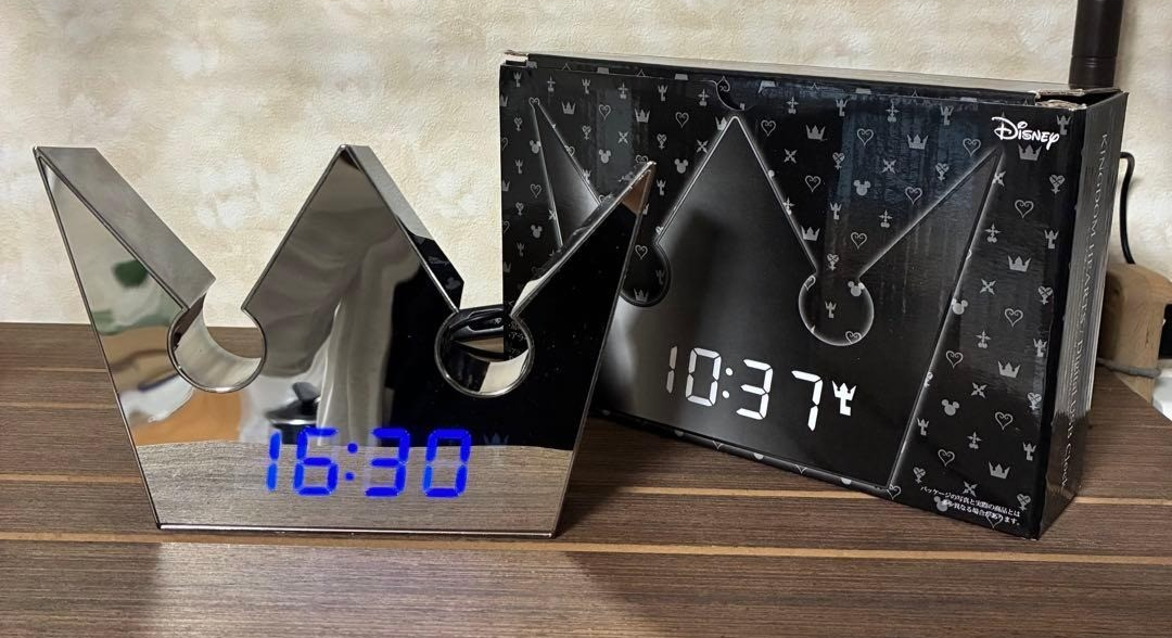 Kingdom Hearts Digital USB Table Clock LED Silver Disney W/Box | eBay