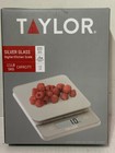 📀 Taylor Silver Glass Digital Kitchen Scale 11LB/5KG Capacity🆕OPEN BOX‼️