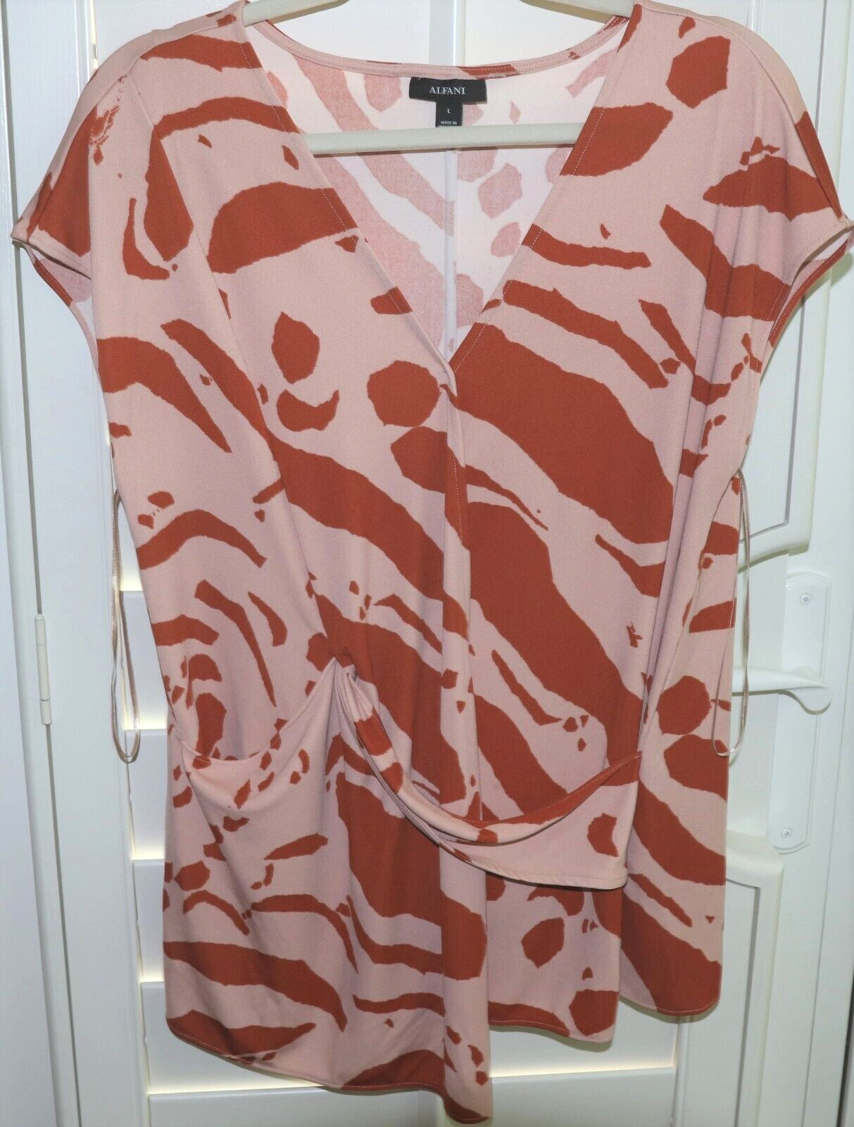 ALFANI RUST/ LITE RUST GEOMETRIC DROP SLEEVELESS … - image 10