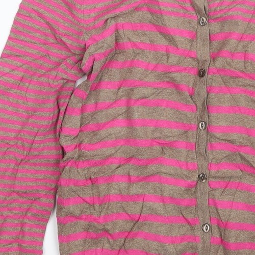 H&M Womens Pink Crew Neck Cotton Blend Cardigan Size S - Picture 11 of 12