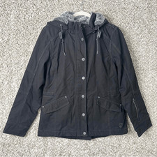 Noble Equestrian Coat Women’s M Black Fullflexx Canvas Zip & Snap Riding Jacket