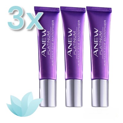 3x Avon Anew Instant Eye Smoother, 15ml | Platinum Augencreme | 3er Pack 
