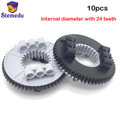 10pcs Rotary disc platform with internal teeth compatible with L*go bricks 50163