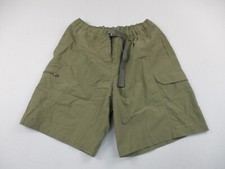 Columbia Cargo Shorts Mens Large Green Hiking Outdoor Nylon Pockets Mesh Belted