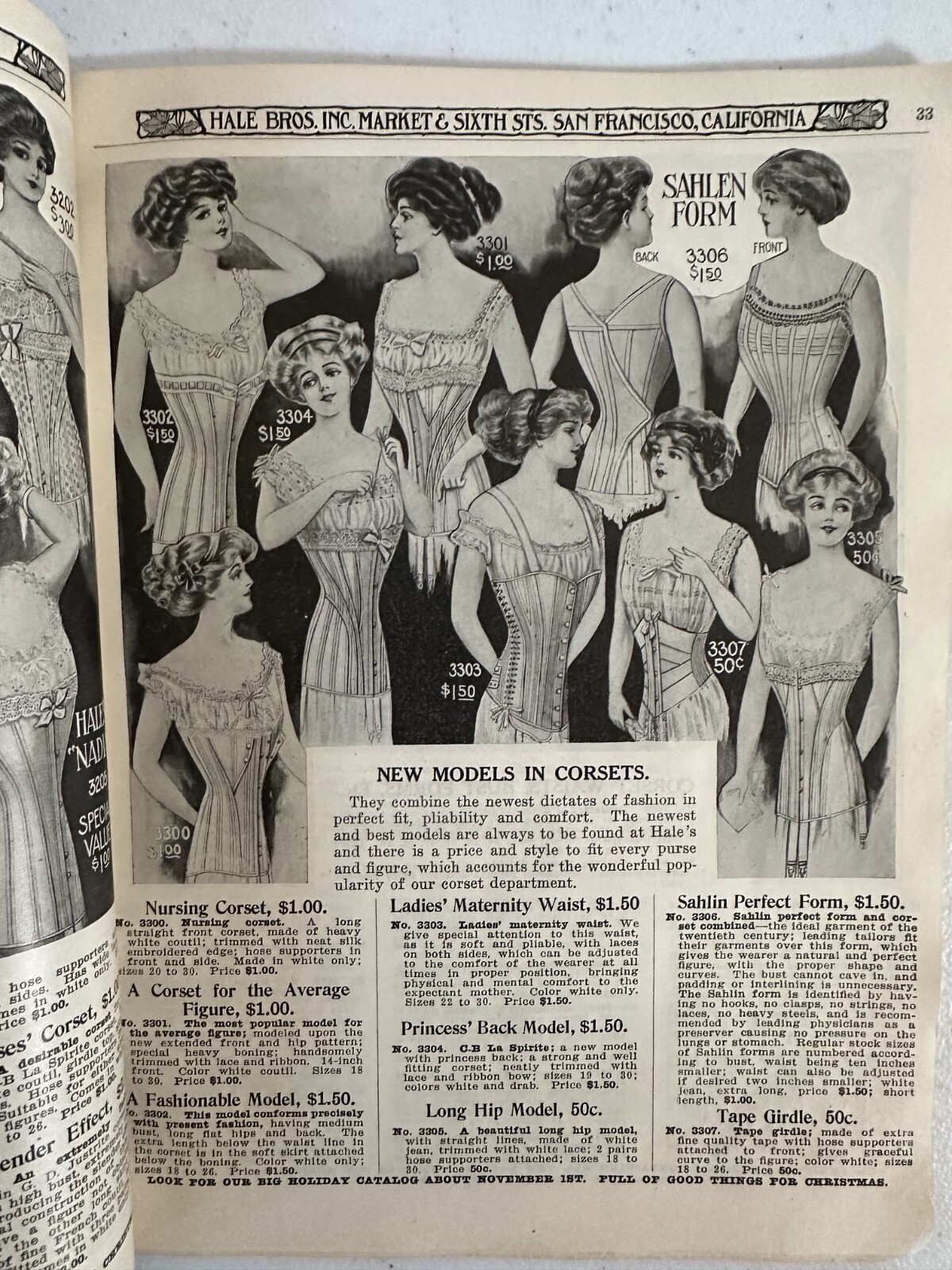 1911 clothing catalogs 3 San Francisco New York clothes Hale's Weinstock costume