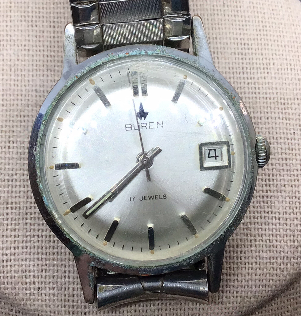 BUREN時計 Vintage Mens Buren 17 Jewels Wrist Watch 