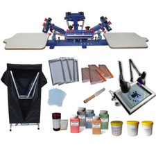 Micro-regisitration Screen Printing Kit 4 Color 2Station Screen Printing Machine