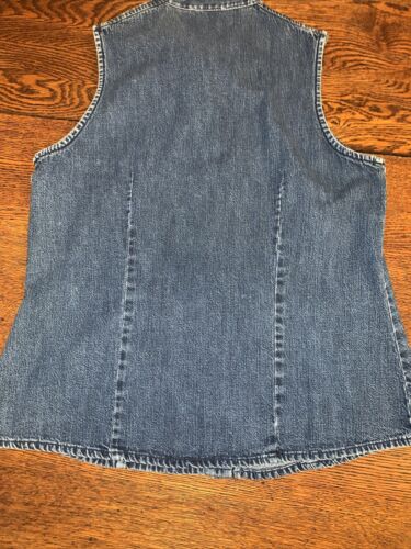Camicia M senza maniche Gap Euc denim blu abbottonata - Foto 5 di 8