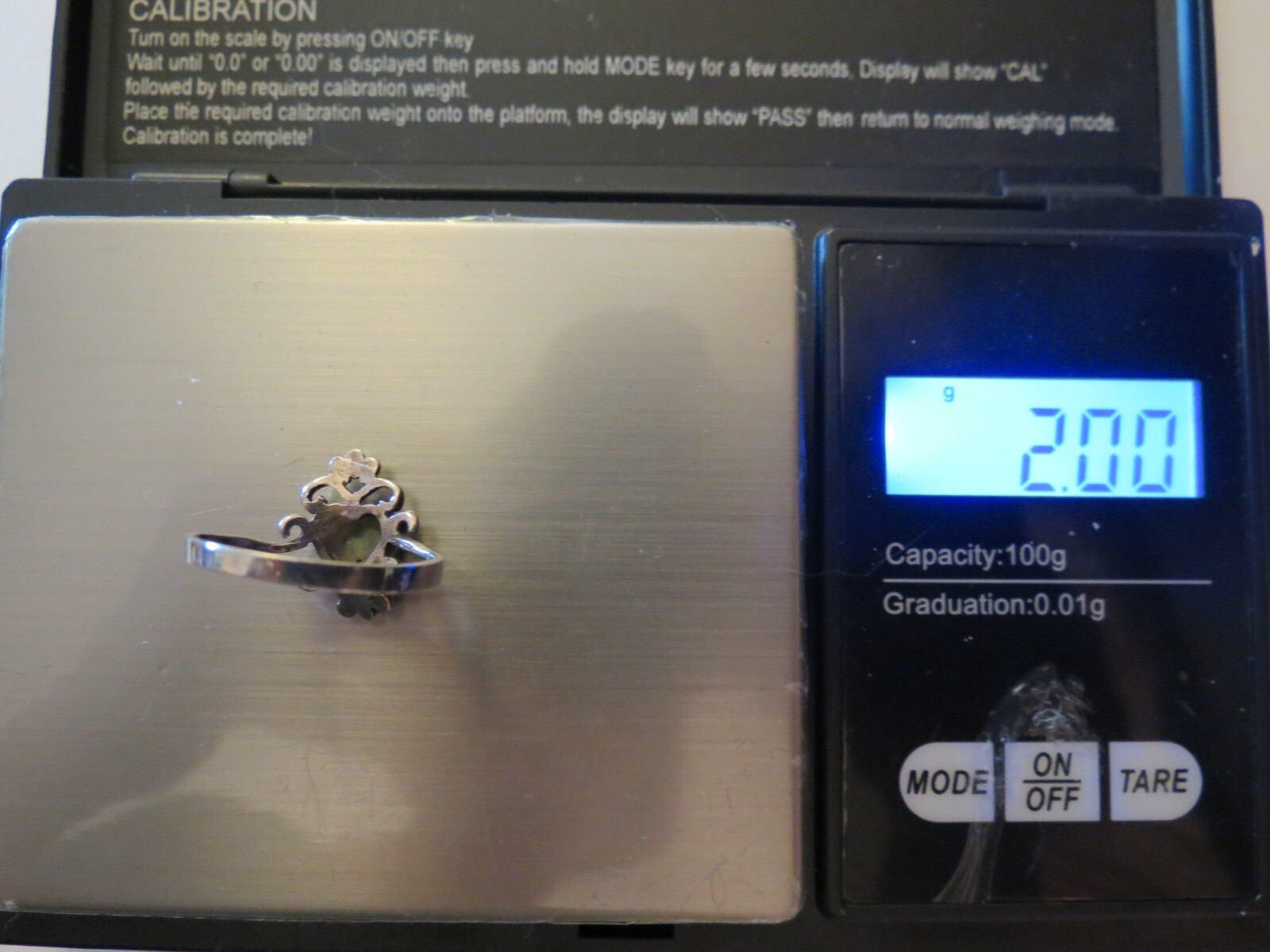 Abalone Heart Ring Sterling Silver Shell Stone Si… - image 4