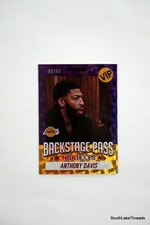 20-21 Panini NBA Hoops Anthony Davis # 3 Backstage Pass VIP Hyper Red /99 Lakers