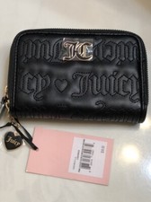 Juicy Couture Liquorice Pink League Medium Double Zip Around Wallet NWT
