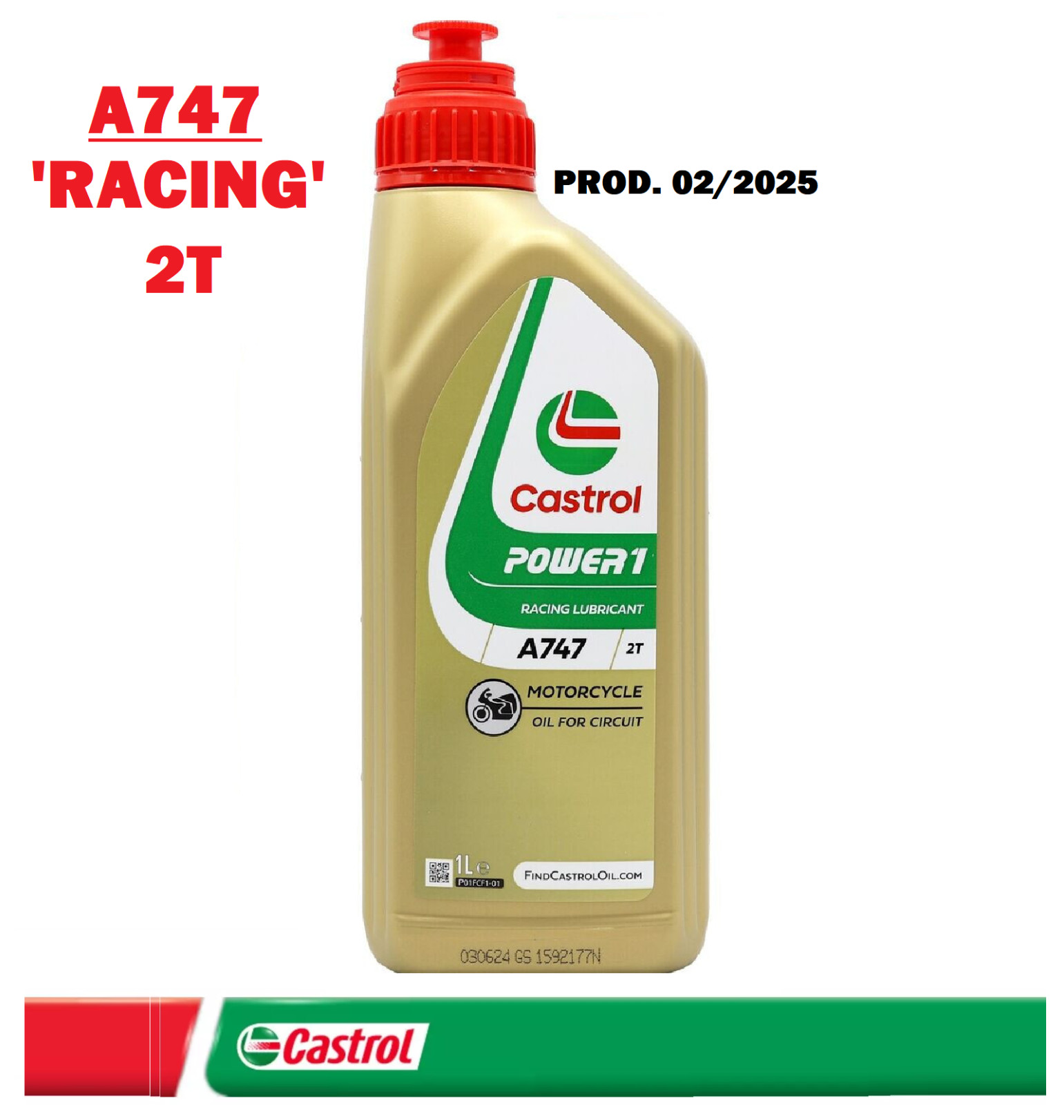 OLIO MISCELA 2T CASTROL A 747 RACING COMPETIZIONE NO MOTUL 800 NO ELF 909 HTX