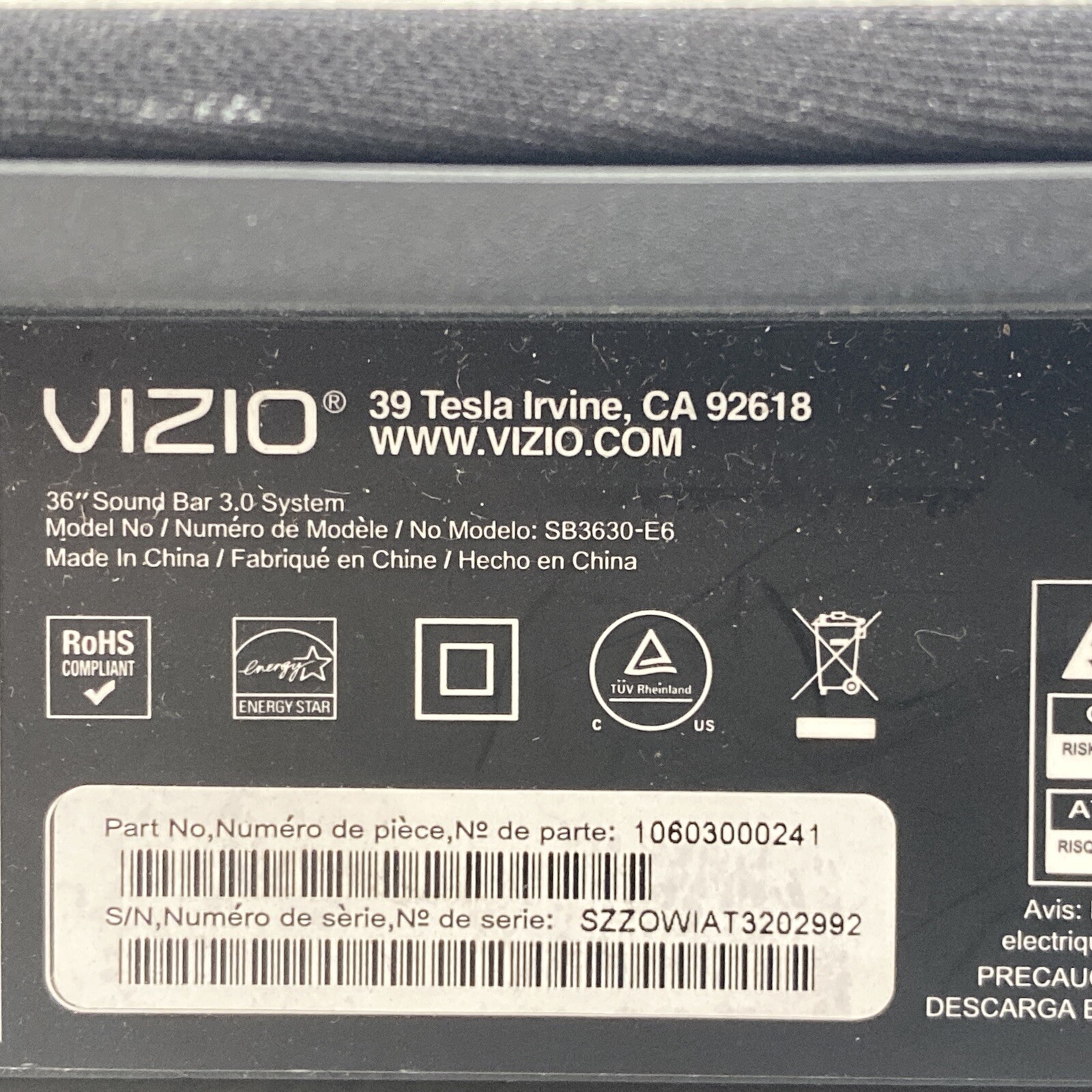 vizio 36 3.0 soundbar