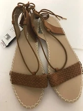 Women Fornia Open Toe Flat Lace Up  Roman Sandals Ankle Strap Halloween Sz 10 Z3