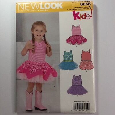 NewLook 6255 Mädchen Kind Netz Rock Tutu Tanzkleid neu ungeschnittenes Muster